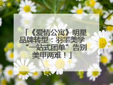 《爱情公寓》明星品牌转型：羽墨美学“一站式团单”告别美甲两难！