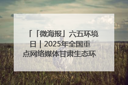「微海报」六五环境日｜2025年全国重点网络媒体甘肃生态环保行走进兰州新区
