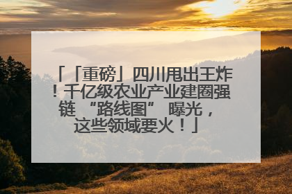 「重磅」四川甩出王炸！千亿级农业产业建圈强链 “路线图” 曝光，这些领域要火！