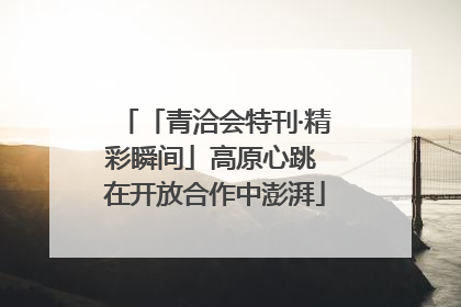 「青洽会特刊·精彩瞬间」高原心跳 在开放合作中澎湃