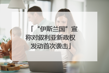 “伊斯兰国”宣称对叙利亚新政权发动首次袭击