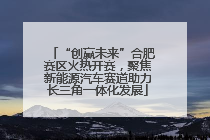 “创赢未来”合肥赛区火热开赛，聚焦新能源汽车赛道助力长三角一体化发展