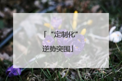 “定制化” 逆势突围