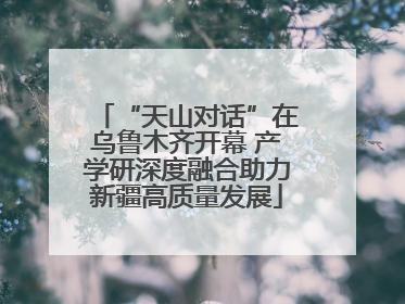 “天山对话”在乌鲁木齐开幕 产学研深度融合助力新疆高质量发展
