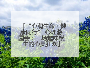 “心润生命・健康同行” 心理游园会：一场趣味横生的心灵狂欢