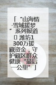 “山海情·雪域援梦”系列报道⑪ 潍坊1300万援藏资金，守护藏区群众健康“最后一公里”