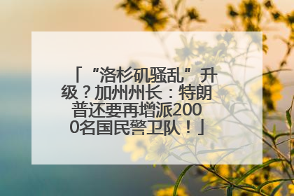 “洛杉矶骚乱”升级？加州州长：特朗普还要再增派2000名国民警卫队！