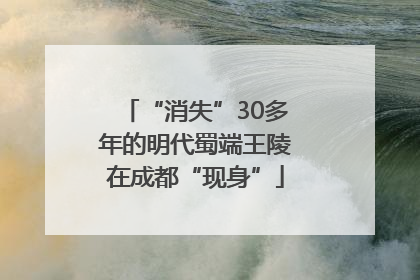 “消失”30多年的明代蜀端王陵在成都“现身”
