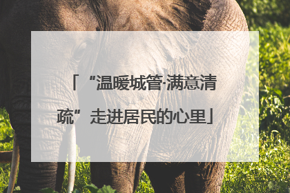 “温暖城管·满意清疏”走进居民的心里
