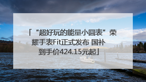 “超好玩的能量小圆表”荣耀手表Fit正式发布 国补到手价424.15元起