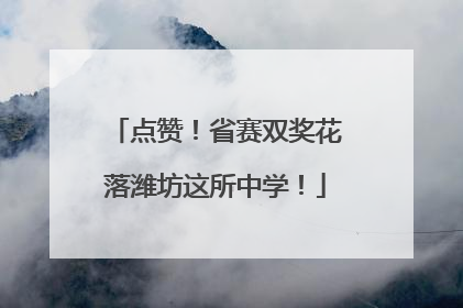 点赞！省赛双奖花落潍坊这所中学！