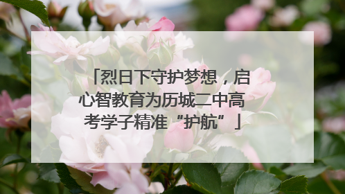 烈日下守护梦想，启心智教育为历城二中高考学子精准“护航”