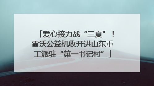 爱心接力战“三夏”！雷沃公益机收开进山东重工派驻“第一书记村”