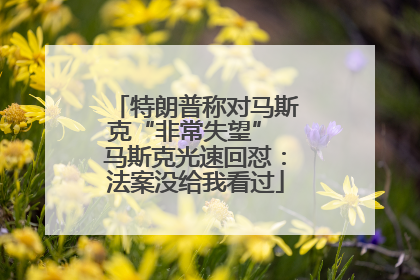 特朗普称对马斯克“非常失望” 马斯克光速回怼：法案没给我看过