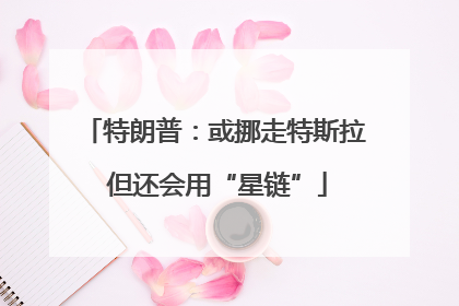特朗普：或挪走特斯拉 但还会用“星链”
