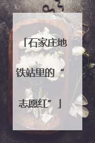 石家庄地铁站里的“志愿红”
