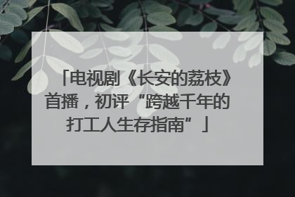 电视剧《长安的荔枝》首播，初评“跨越千年的打工人生存指南”