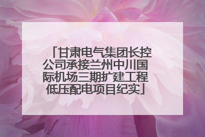 甘肃电气集团长控公司承接兰州中川国际机场三期扩建工程低压配电项目纪实
