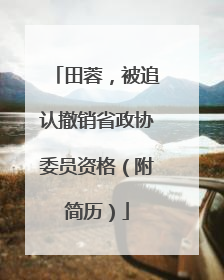 田蓉，被追认撤销省政协委员资格（附简历）