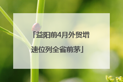 益阳前4月外贸增速位列全省前茅
