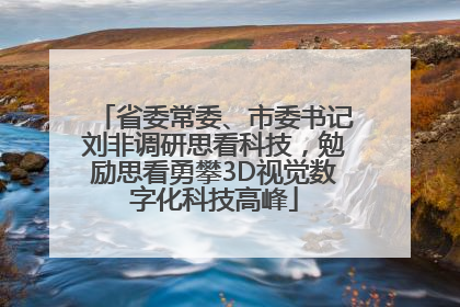 省委常委、市委书记刘非调研思看科技，勉励思看勇攀3D视觉数字化科技高峰
