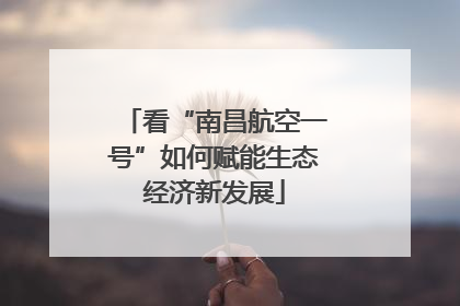 看“南昌航空一号”如何赋能生态经济新发展
