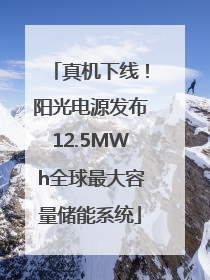 真机下线！阳光电源发布12.5MWh全球最大容量储能系统