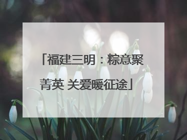 福建三明：粽意聚菁英 关爱暖征途