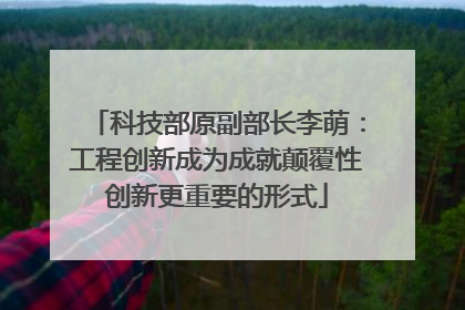 科技部原副部长李萌：工程创新成为成就颠覆性创新更重要的形式