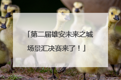 第二届雄安未来之城场景汇决赛来了！
