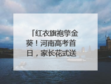 红衣旗袍擎金葵！河南高考首日，家长花式送考藏满爱与盼