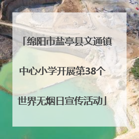 绵阳市盐亭县文通镇中心小学开展第38个世界无烟日宣传活动