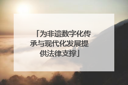 为非遗数字化传承与现代化发展提供法律支撑