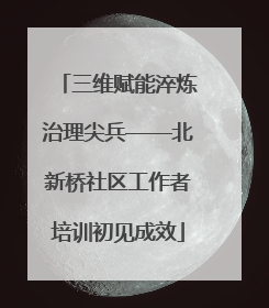 三维赋能淬炼治理尖兵——北新桥社区工作者培训初见成效