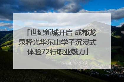 世纪新城开启 成都龙泉驿光华东山学子沉浸式体验72行职业魅力