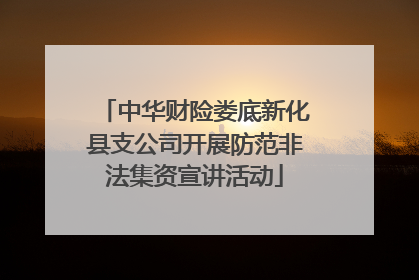 中华财险娄底新化县支公司开展防范非法集资宣讲活动