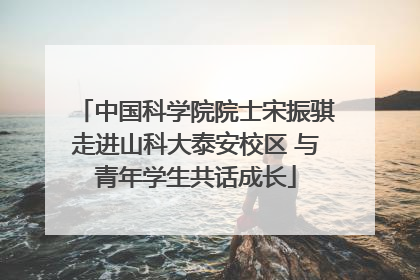 中国科学院院士宋振骐走进山科大泰安校区 与青年学生共话成长
