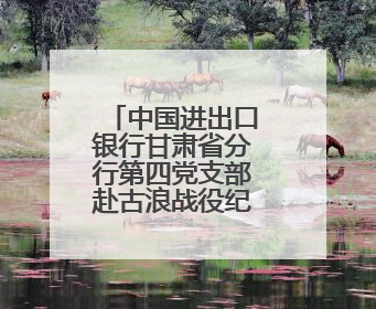中国进出口银行甘肃省分行第四党支部赴古浪战役纪念馆开展主题党日活动