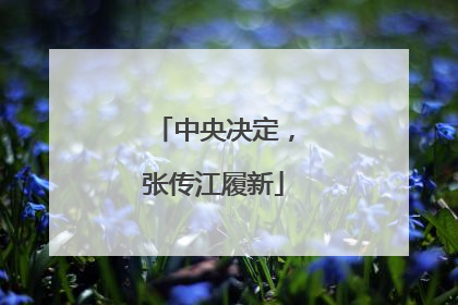 中央决定，张传江履新