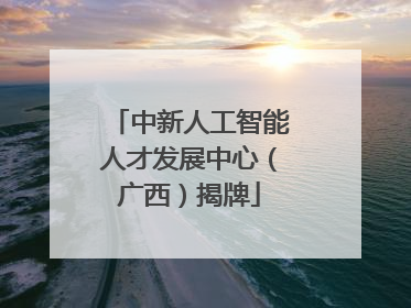 中新人工智能人才发展中心（广西）揭牌
