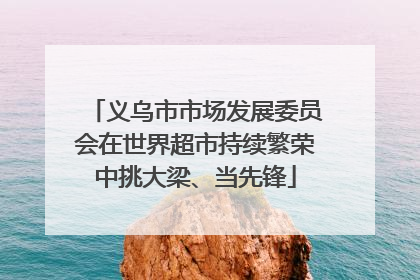 义乌市市场发展委员会在世界超市持续繁荣中挑大梁、当先锋