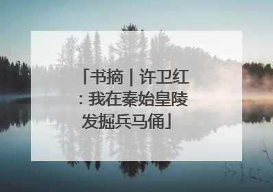 书摘｜许卫红：我在秦始皇陵发掘兵马俑