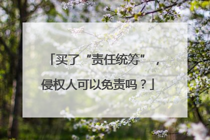 买了“责任统筹”，侵权人可以免责吗？