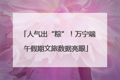 人气出“粽”！万宁端午假期文旅数据亮眼