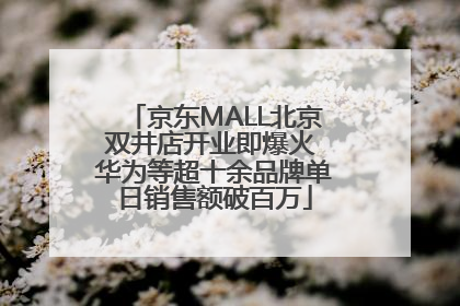 京东MALL北京双井店开业即爆火 华为等超十余品牌单日销售额破百万