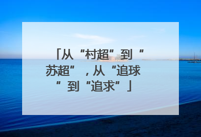 从“村超”到“苏超”，从“追球”到“追求”
