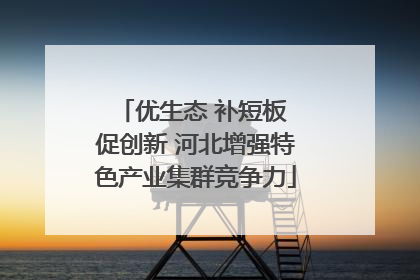 优生态 补短板 促创新 河北增强特色产业集群竞争力