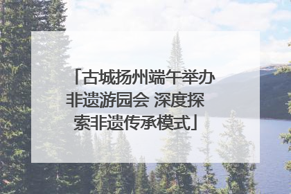 古城扬州端午举办非遗游园会 深度探索非遗传承模式