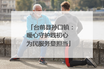 台前县孙口镇：暖心守护践初心 为民服务显担当