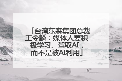 台湾东森集团总裁王令麟：媒体人要积极学习、驾驭AI，而不是被AI利用